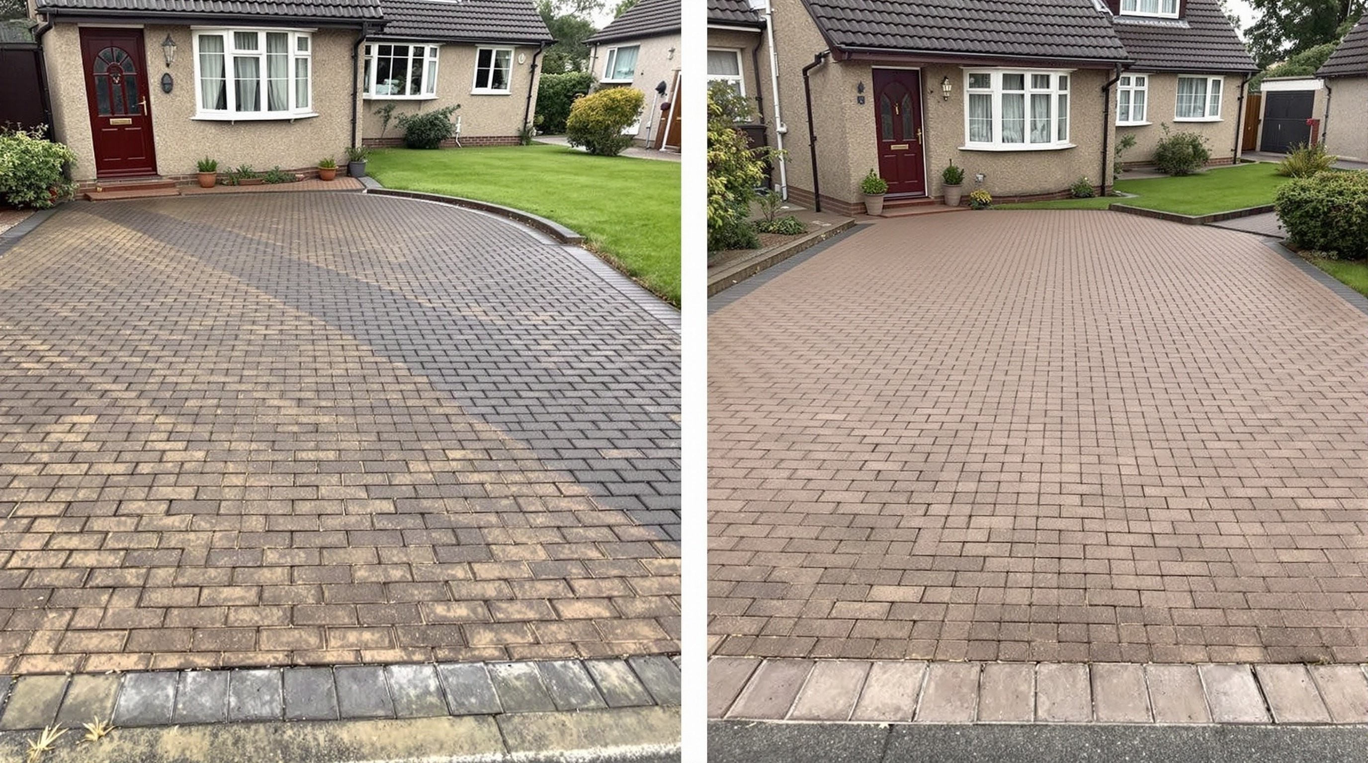 Driveway cleaning before and after transformation 5