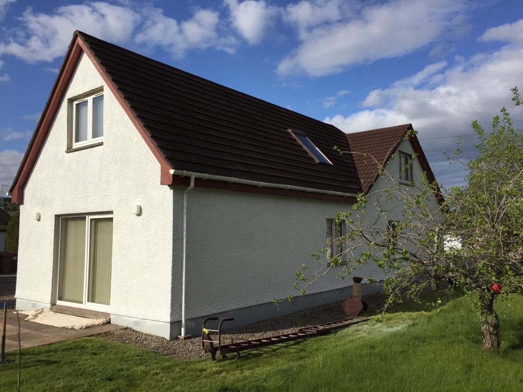 Beautiful clean house exterior showing final results